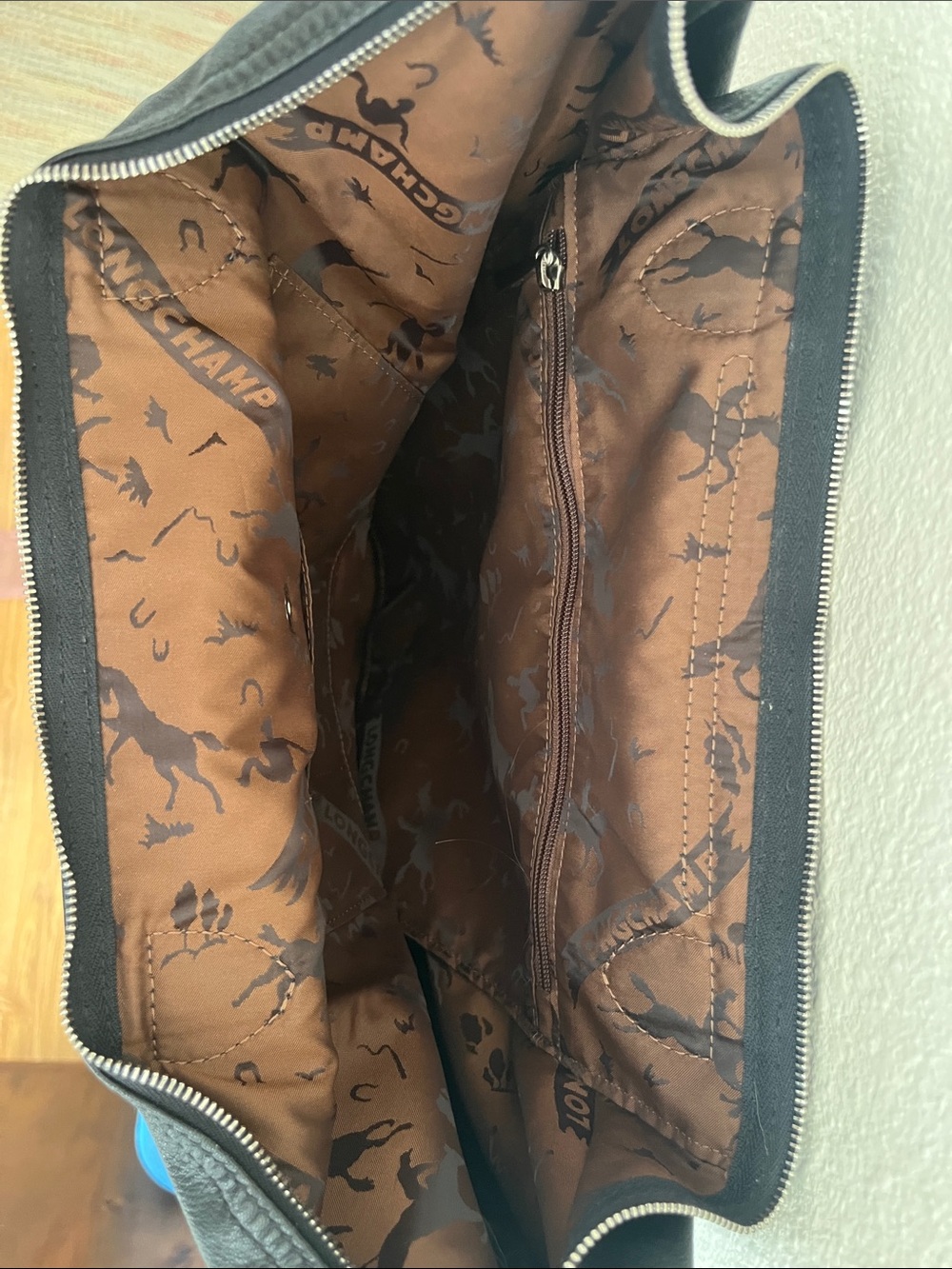 Genuine Longchamp Le Pliage Cuir Convertible Bag in Black - 100% Leather - Picture 6 of 11